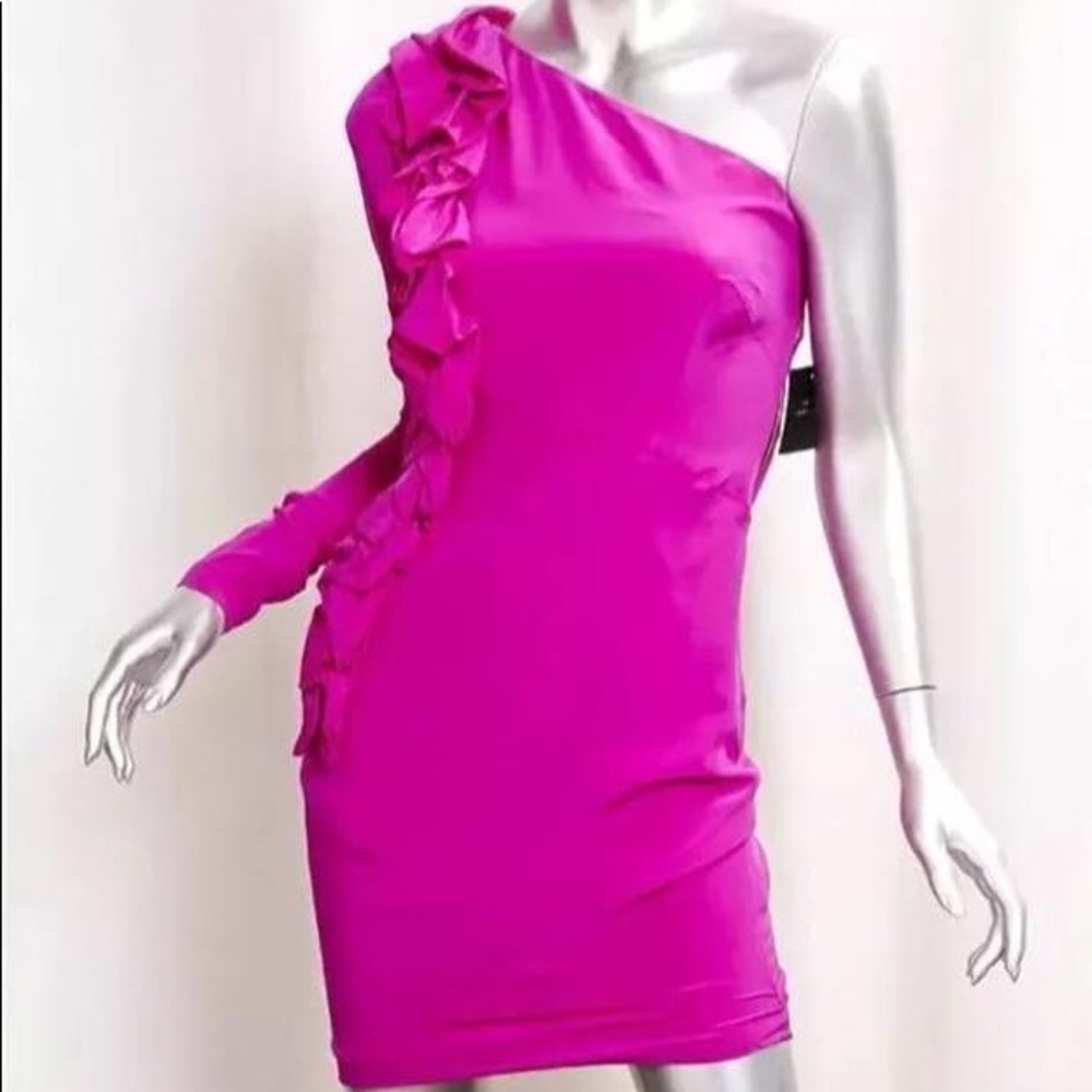 One-Shoulder Robert Rodriguez Dress